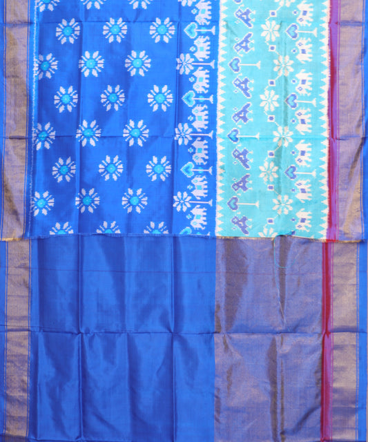 Multi-color handloom rajkot silk saree