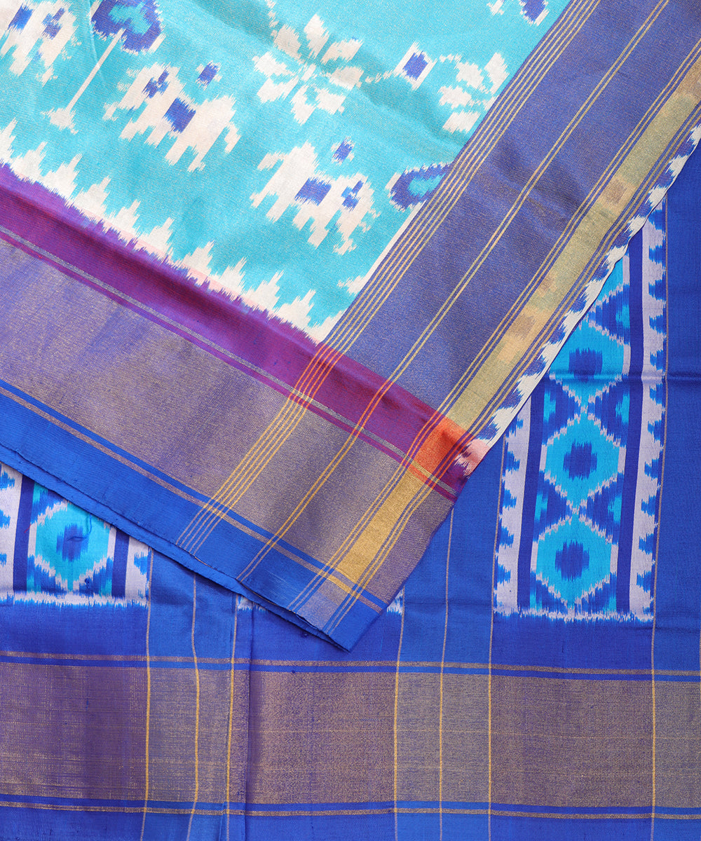Multi-color handloom rajkot silk saree