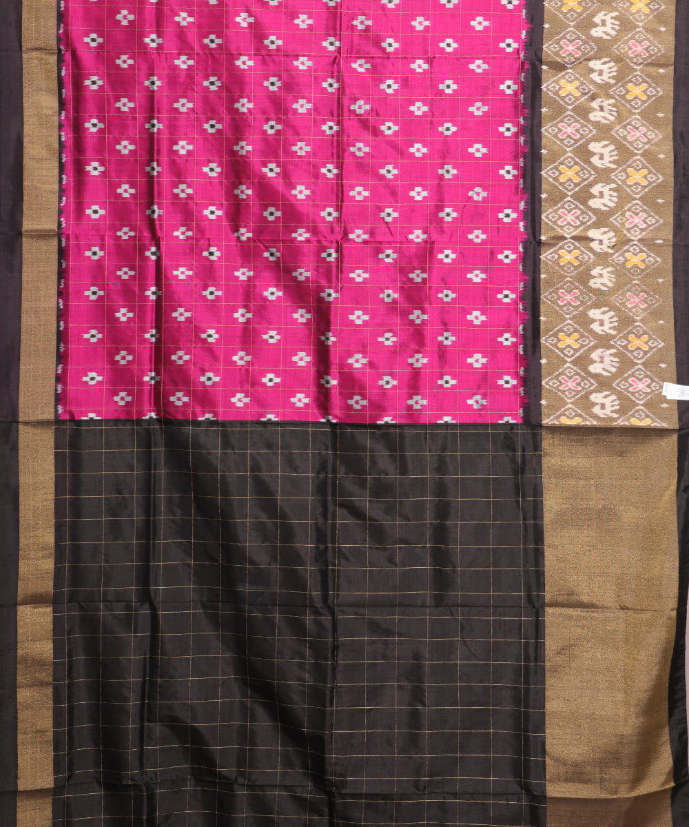 Fandango violet color handloom rajkot silk saree