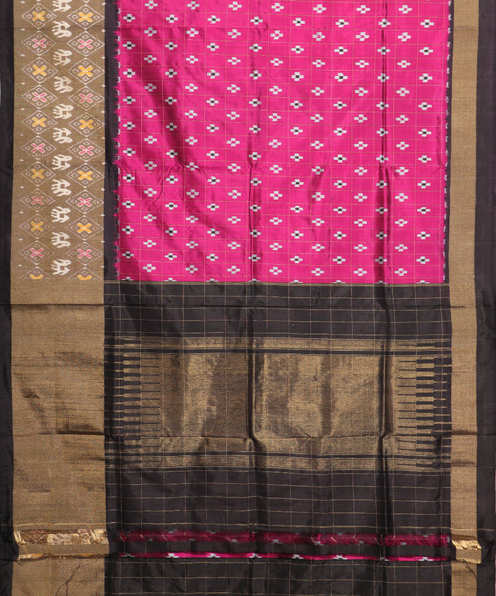 Fandango violet color handloom rajkot silk saree