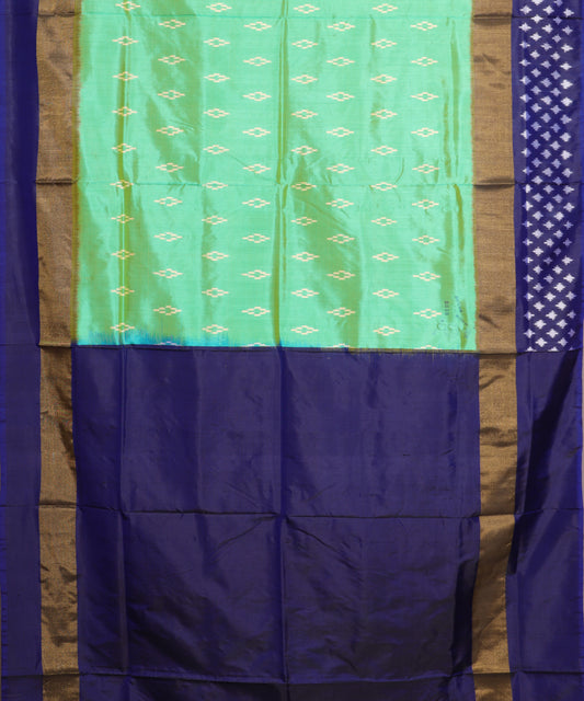 Mint green shade handloom rajkot silk saree