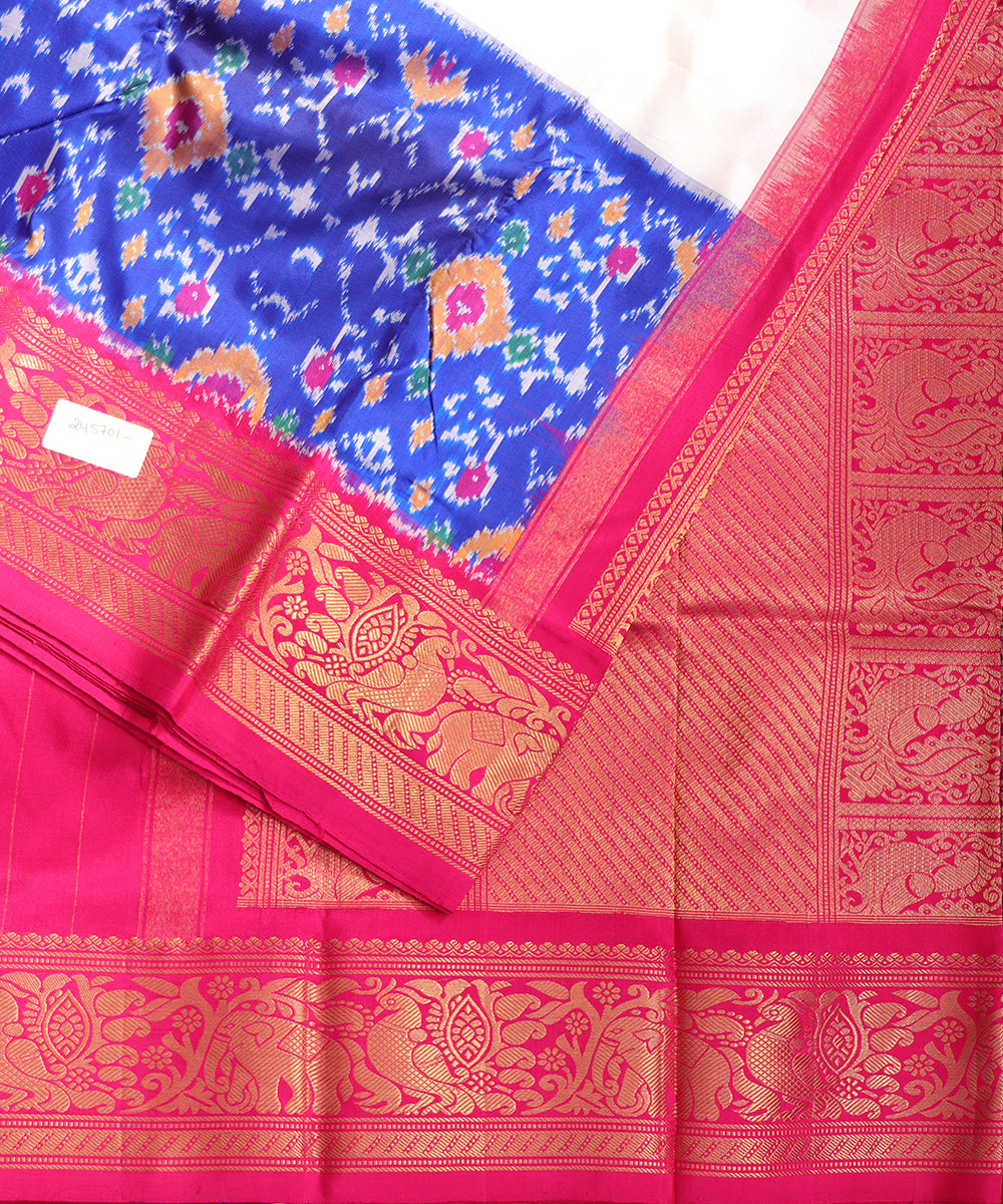 White color handloom rajkot silk saree