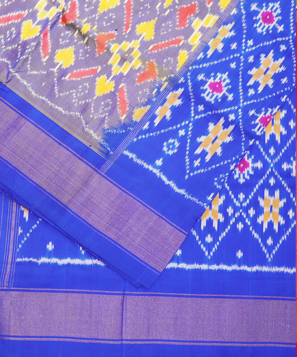 Multi-shade color handloom rajkot silk saree