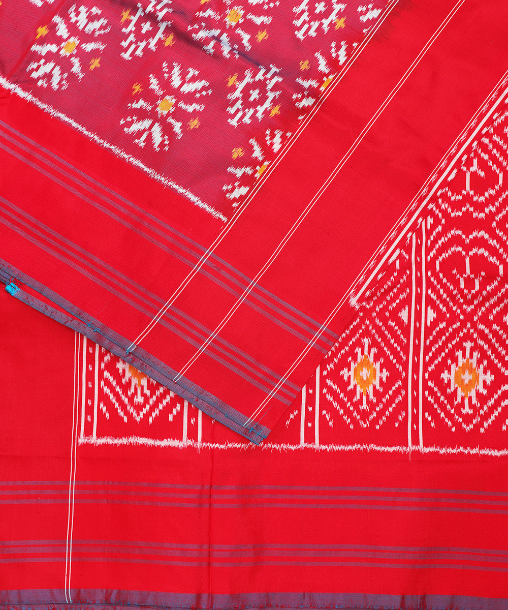 Multi-shade color handloom rajkot silk saree