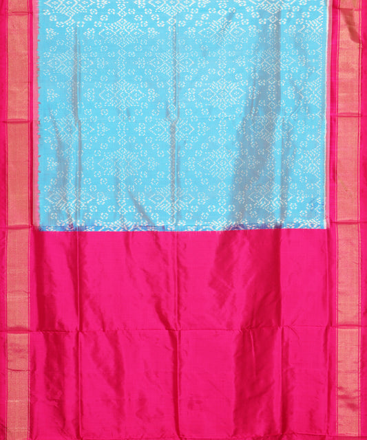 Airforce blue color handloom rajkot silk saree