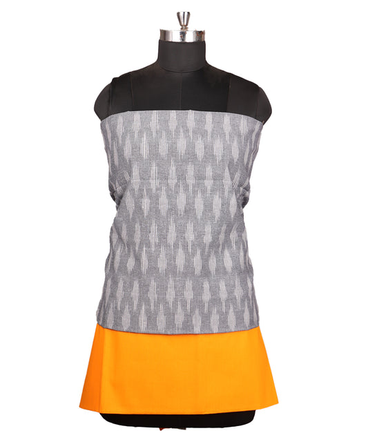 Gray color handloom pochampally punjabi suit