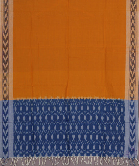 Apricot orange color handloom cotton dupatta