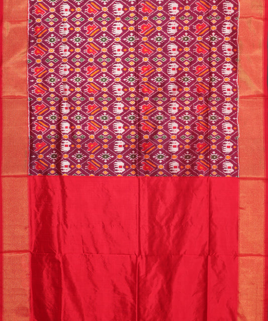 Multi-shade color handloom rajkot silk saree