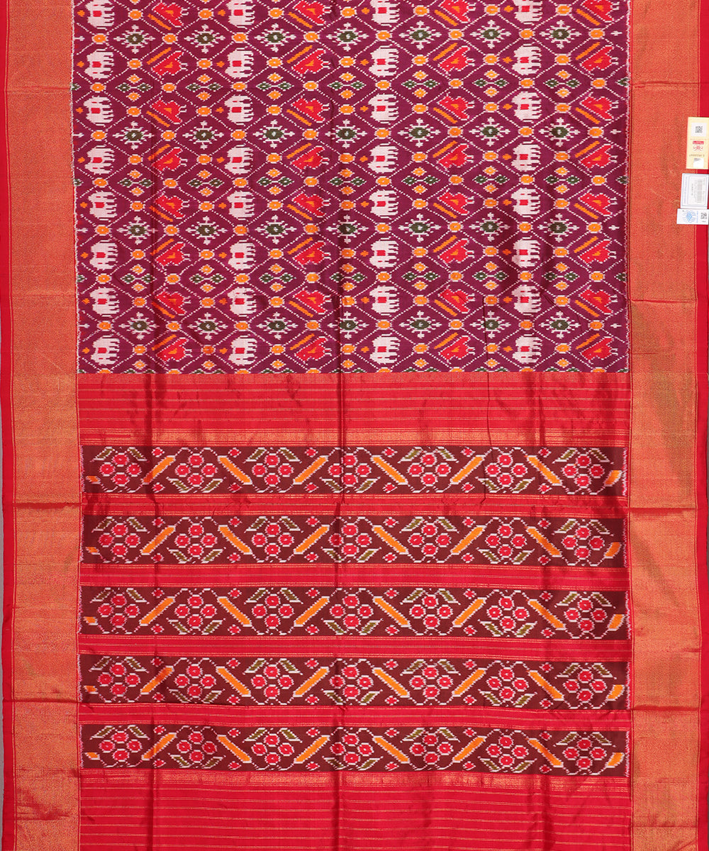 Multi-shade color handloom rajkot silk saree