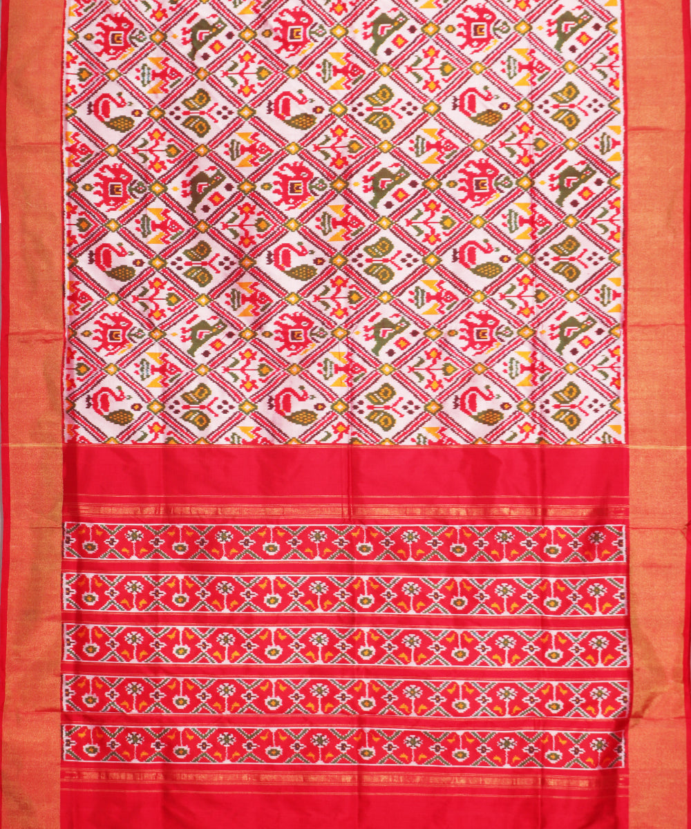 Multi-shade handloom rajkot silk saree