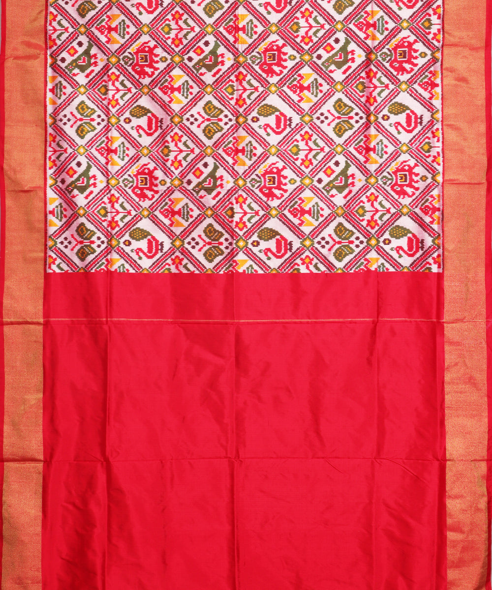 Multi-shade handloom rajkot silk saree