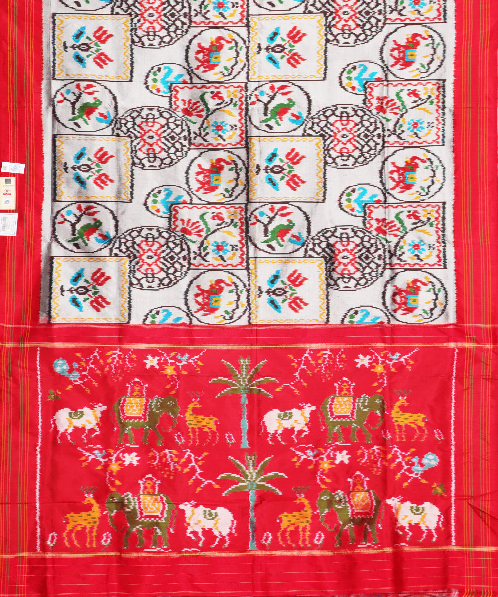 Seal gray color handloom rajkot silk saree
