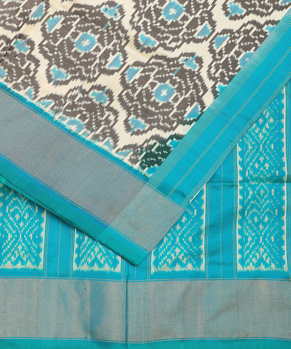 Eggnog color handloom rajkot silk saree