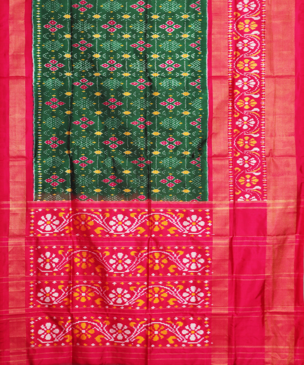 Sacramento green color handloom rajkot silk saree