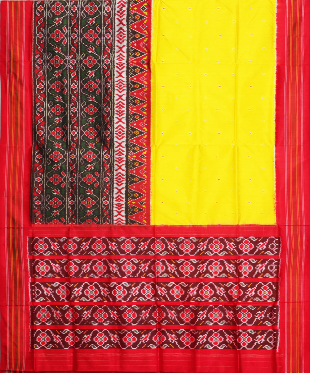 Multi-color handloom rajkot silk saree
