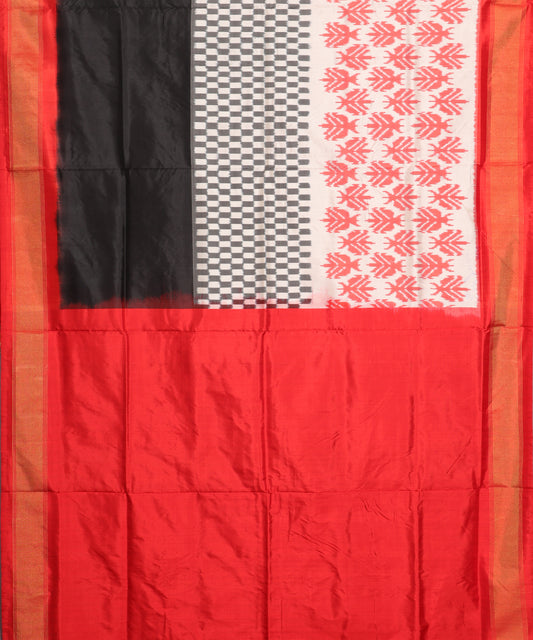 Multi-color handloom rajkot silk saree