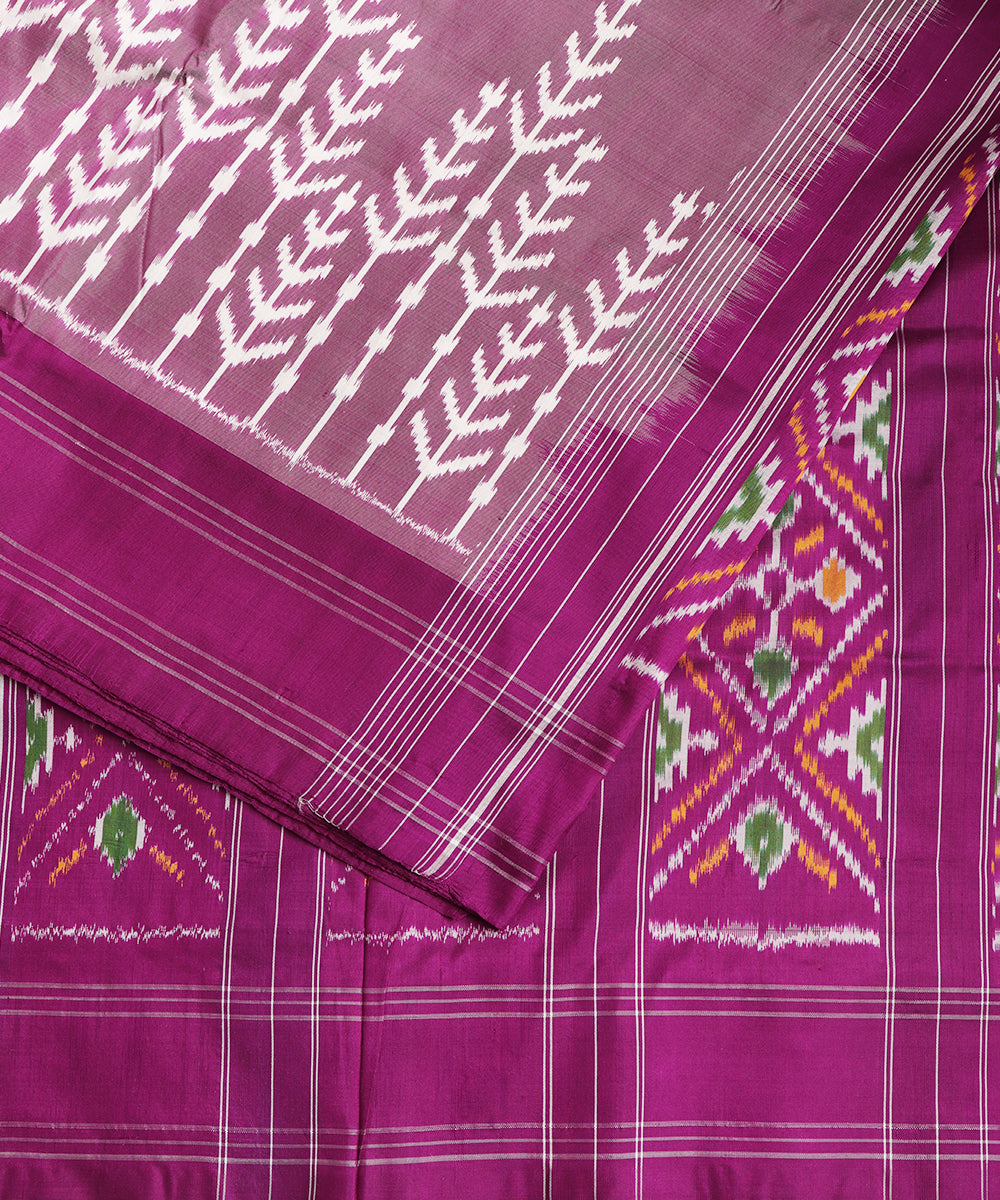 African violet color handloom rajkot silk saree