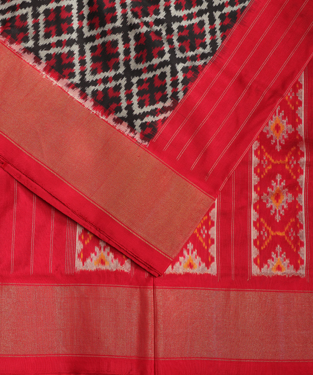 Multi-color handloom rajkot silk saree
