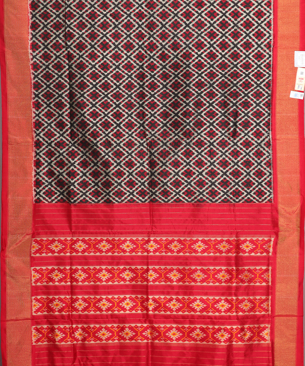 Multi-color handloom rajkot silk saree