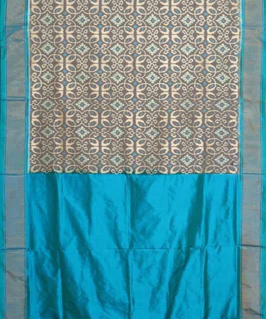 Stone gray shade handloom rajkot silk saree