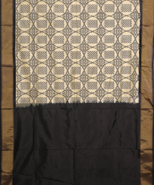 Laguna yellow color handloom rajkot silk saree