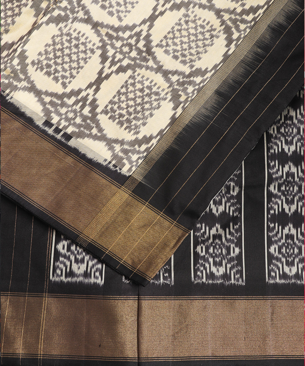 Laguna yellow color handloom rajkot silk saree