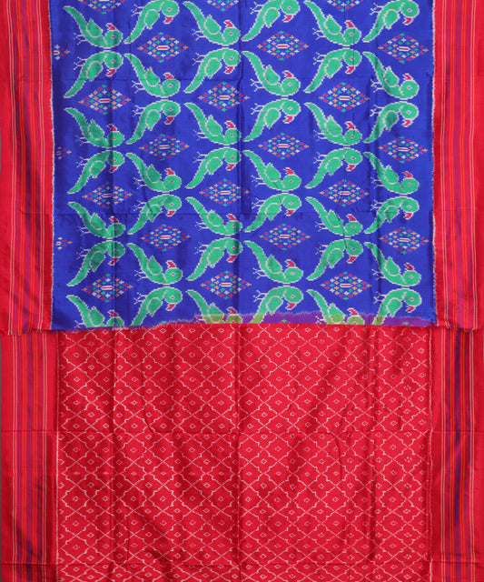 Blue color handloom rajkot silk saree