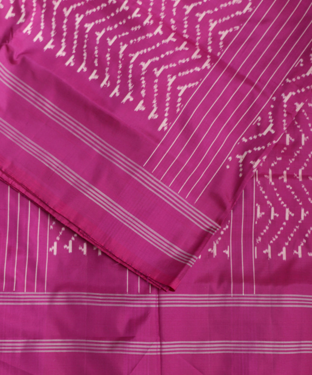 Lollipop violet color handloom rajkot silk saree