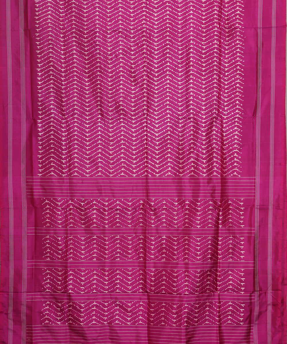 Lollipop violet color handloom rajkot silk saree