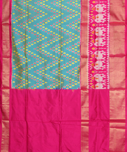 Multi-shade handloom rajkot silk saree