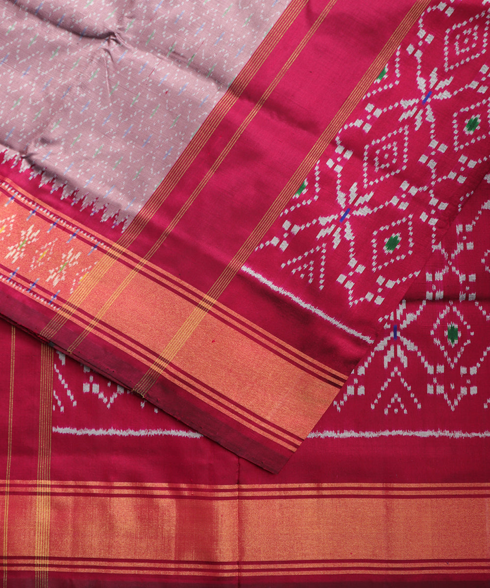 Multi-shade handloom rajkot silk saree