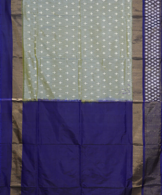 Moss green shade handloom rajkot silk saree