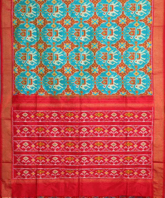 Multi-shade handloom rajkot silk saree