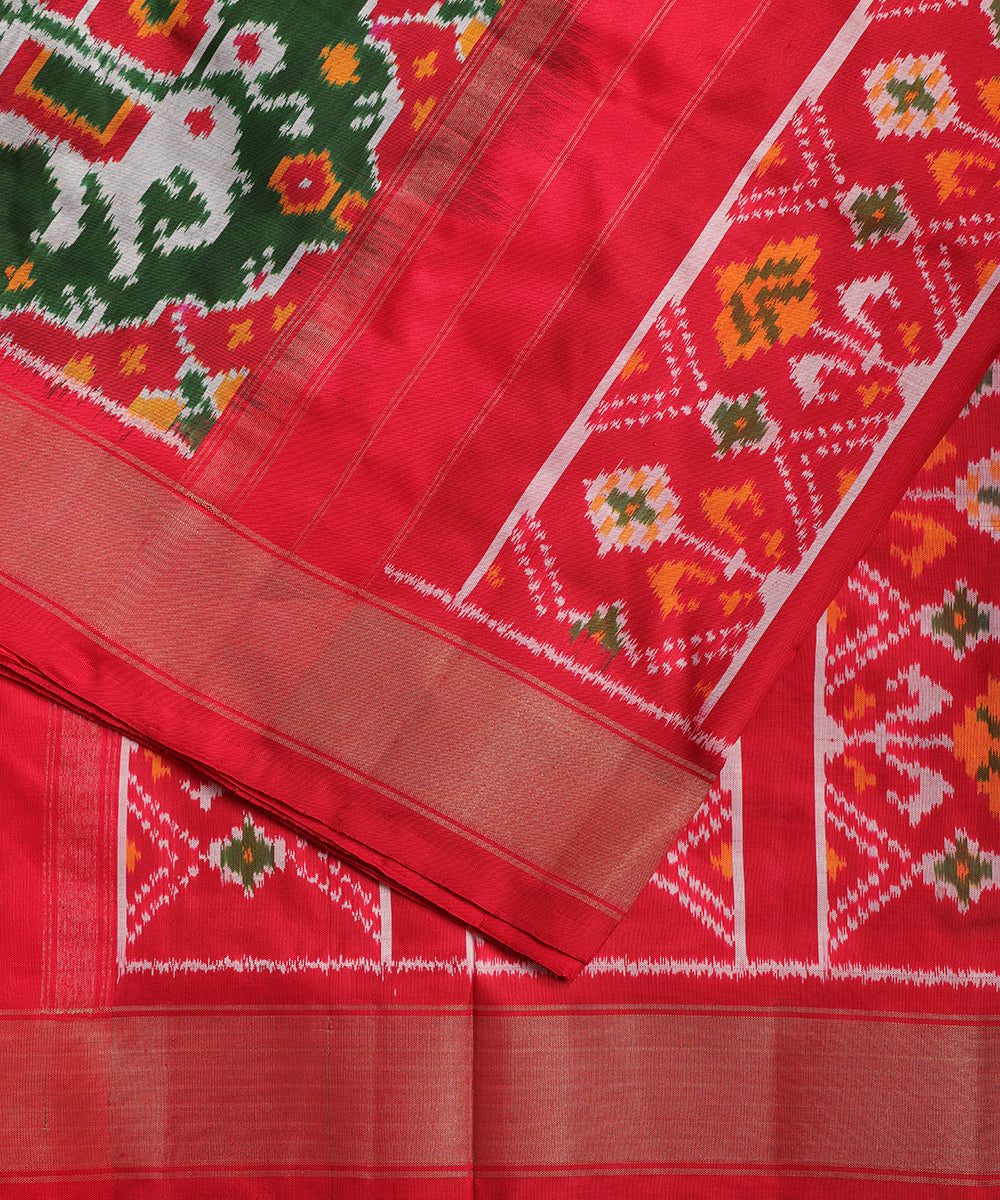 Sacramento green color handloom rajkot silk saree