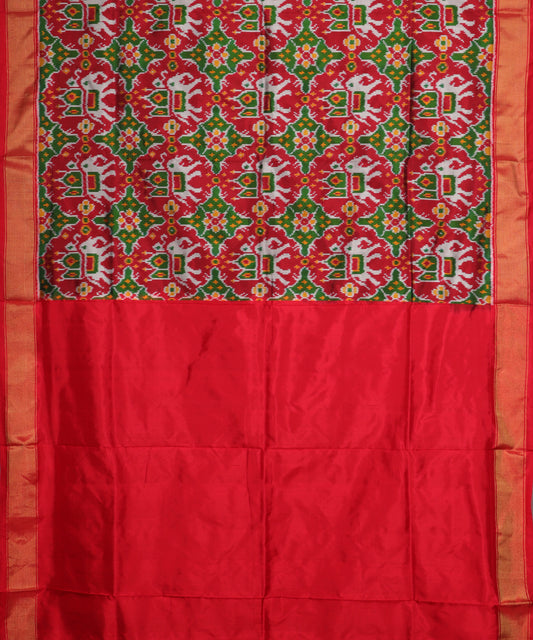 Multi-color handloom rajkot silk saree