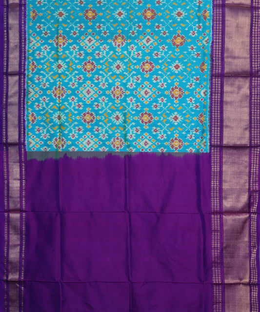 Jungle green shade handloom rajkot silk saree