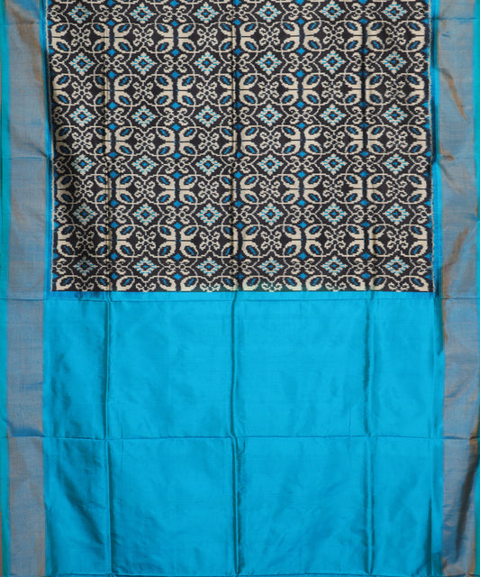 Black color handloom rajkot silk saree