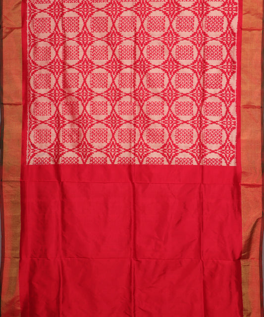 Multi-color handloom rajkot silk saree
