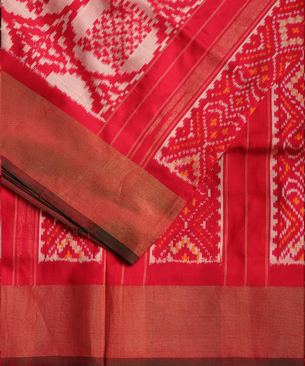 Multi-color handloom rajkot silk saree
