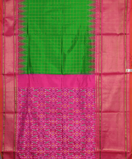Green color handloom rajkot silk saree