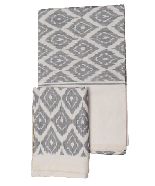 Handwoven pochampally ikat double cot bedsheet