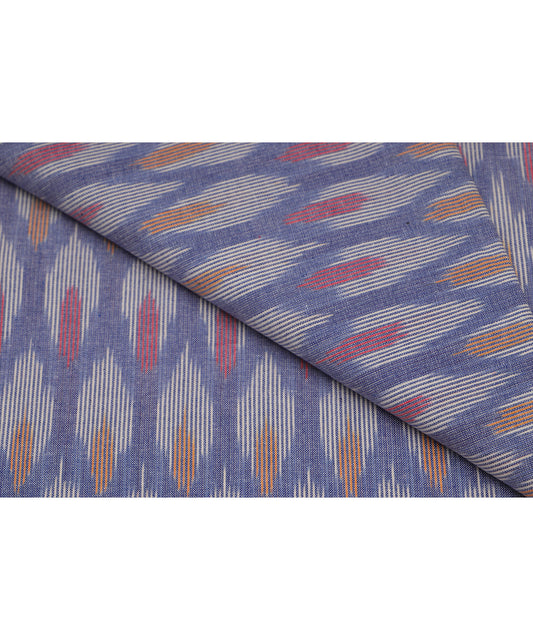 Pigeon blue color handloom pochampally cotton material