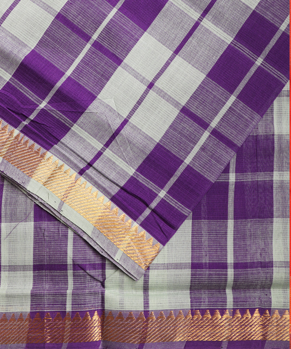Multi-color handloom mangalagiri cotton saree