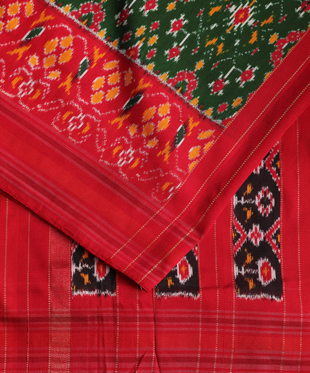 Sacramento green color handloom rajkot silk saree