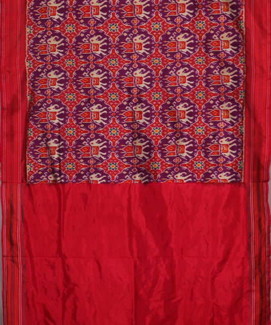 Indigo blue color handloom rajkot silk saree