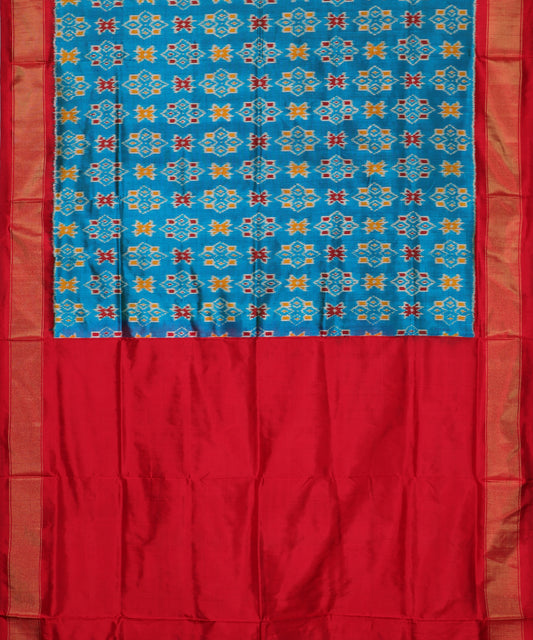 Pine color handloom rajkot silk saree
