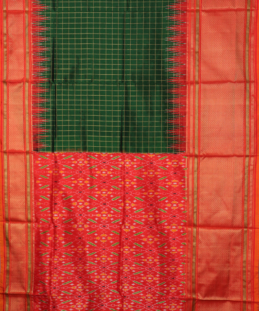 Sacramento green color handloom rajkot silk saree