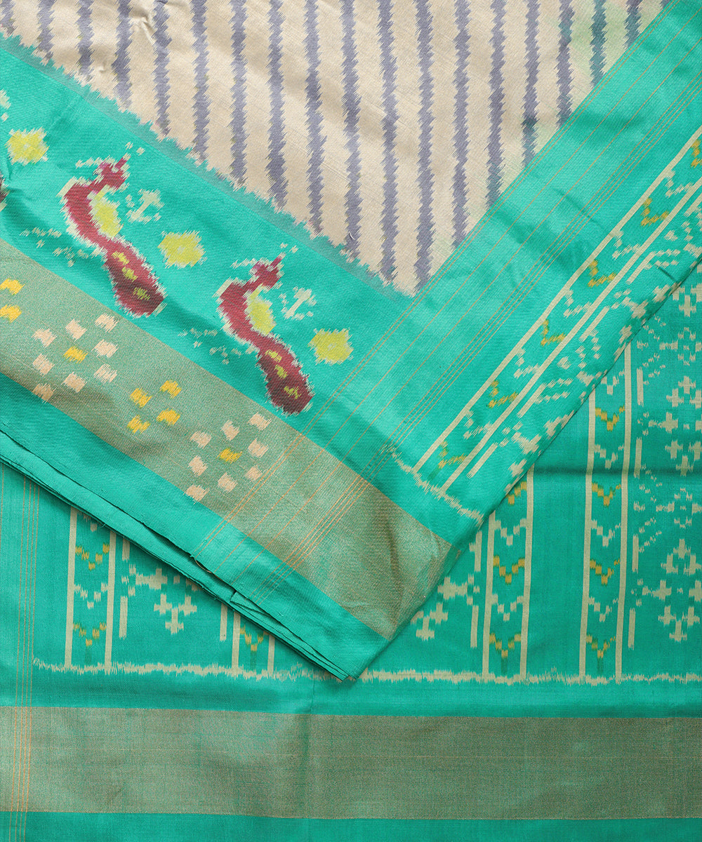 Artichoke color handloom rajkot silk saree