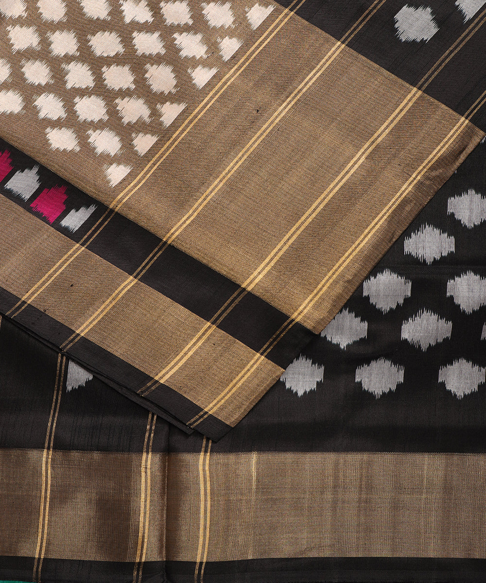 Magenta pink color handloom rajkot silk saree