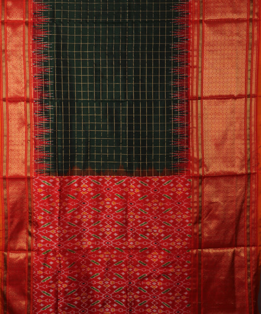 Sacramento green color handloom rajkot silk saree